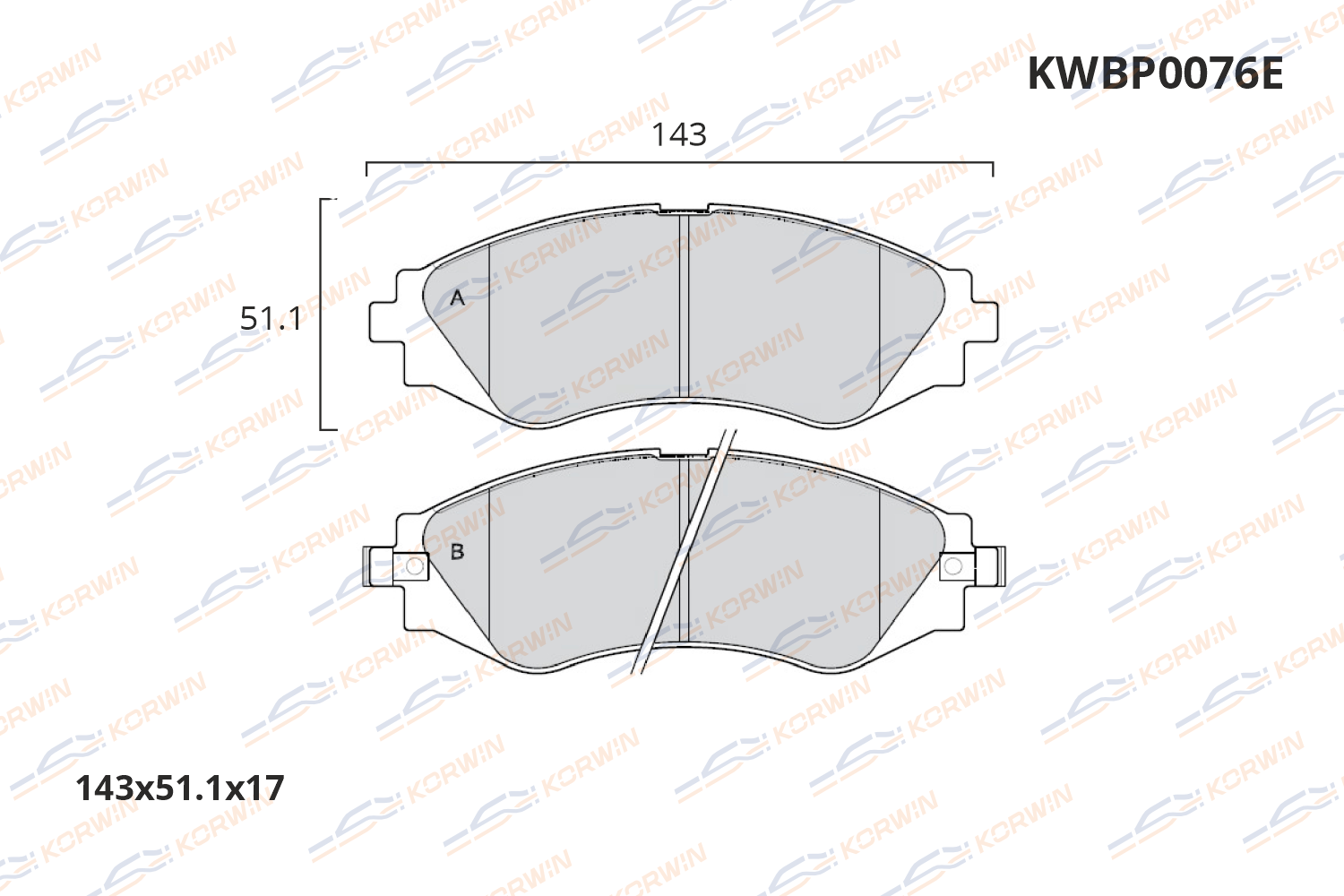 Колодки тормозные дисковые KORWIN ECOLine KWBP0076E