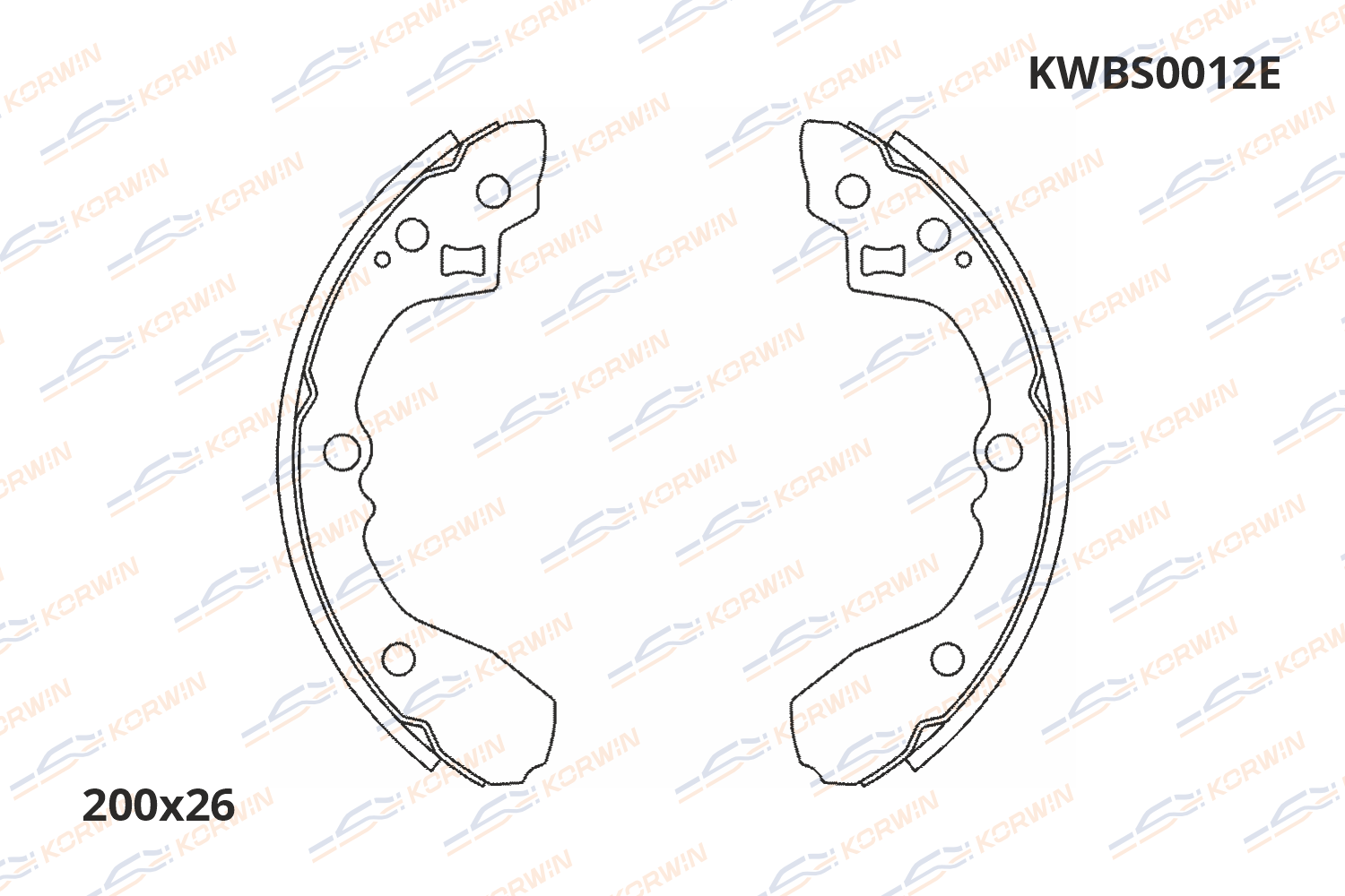 Колодки тормозные барабанные KORWIN ECOLine KWBS0012E