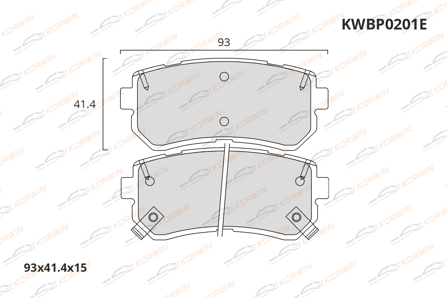 Колодки тормозные дисковые KORWIN ECOLine KWBP0201E