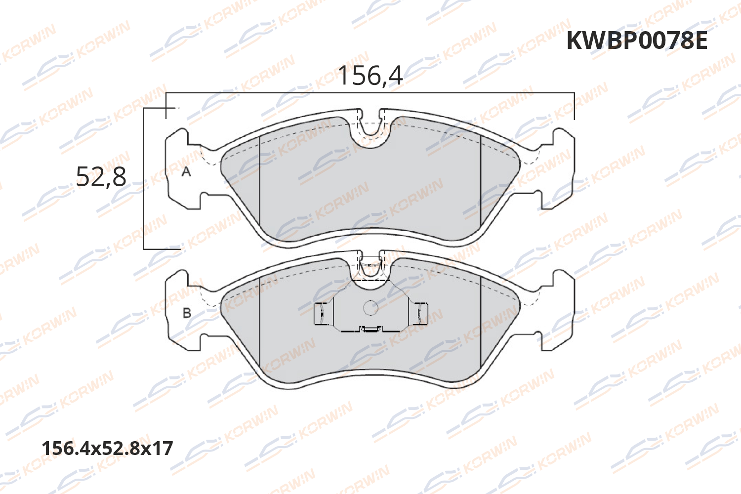 Колодки тормозные дисковые KORWIN ECOLine KWBP0078E