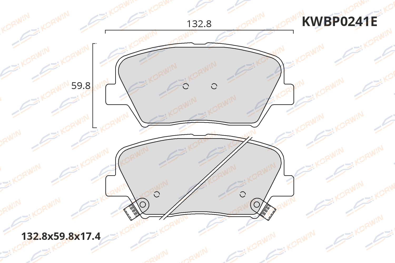 Колодки тормозные дисковые KORWIN ECOLine KWBP0241E