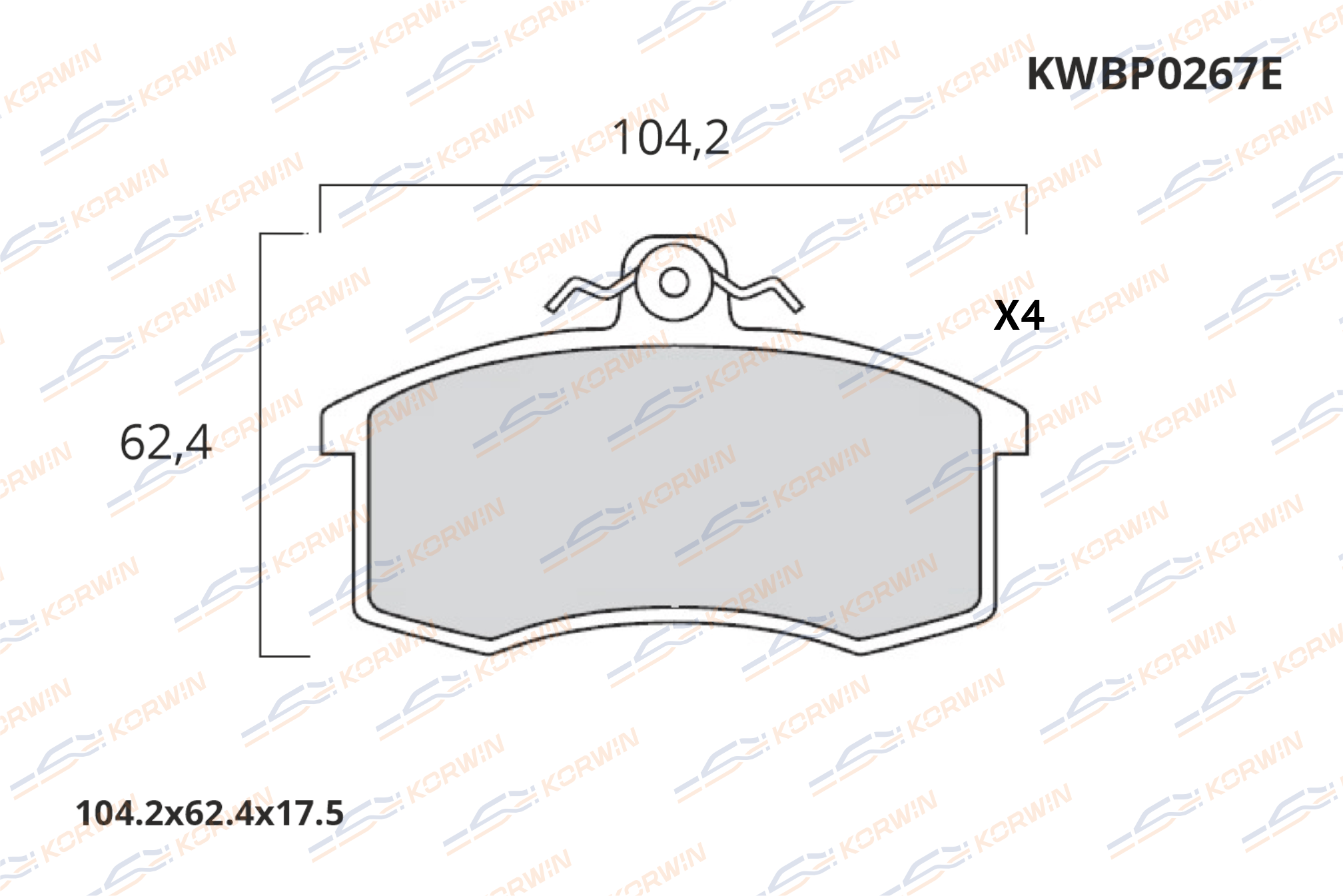 Колодки тормозные дисковые KORWIN ECOLine KWBP0267E