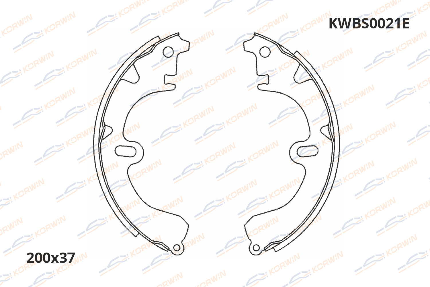 Колодки тормозные барабанные KORWIN ECOLine KWBS0021E