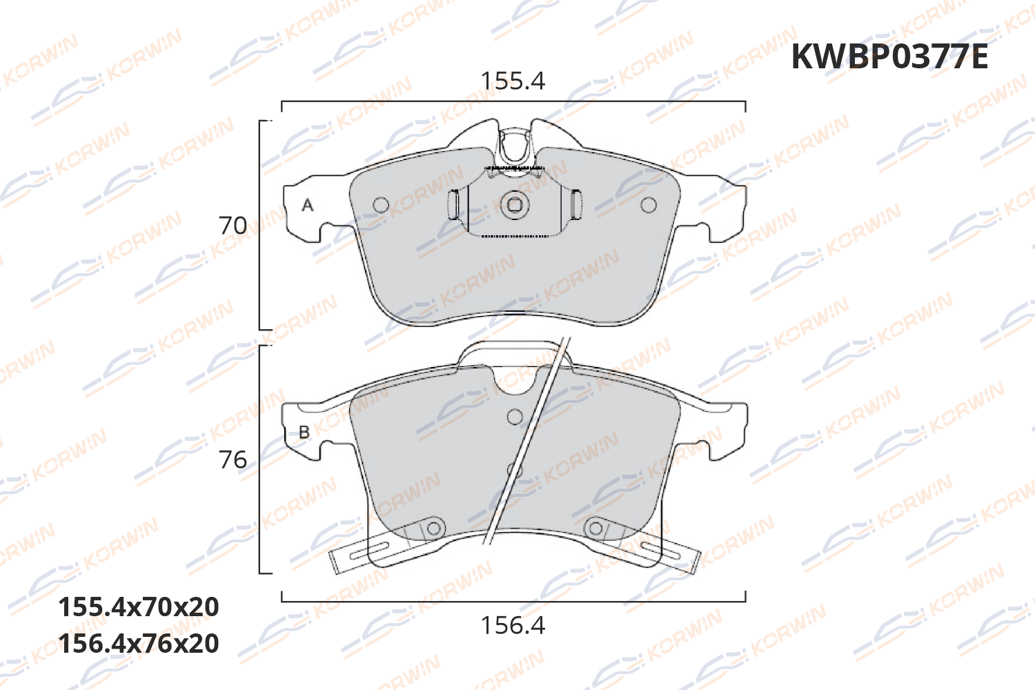 Колодки тормозные дисковые KORWIN ECOLine KWBP0377E