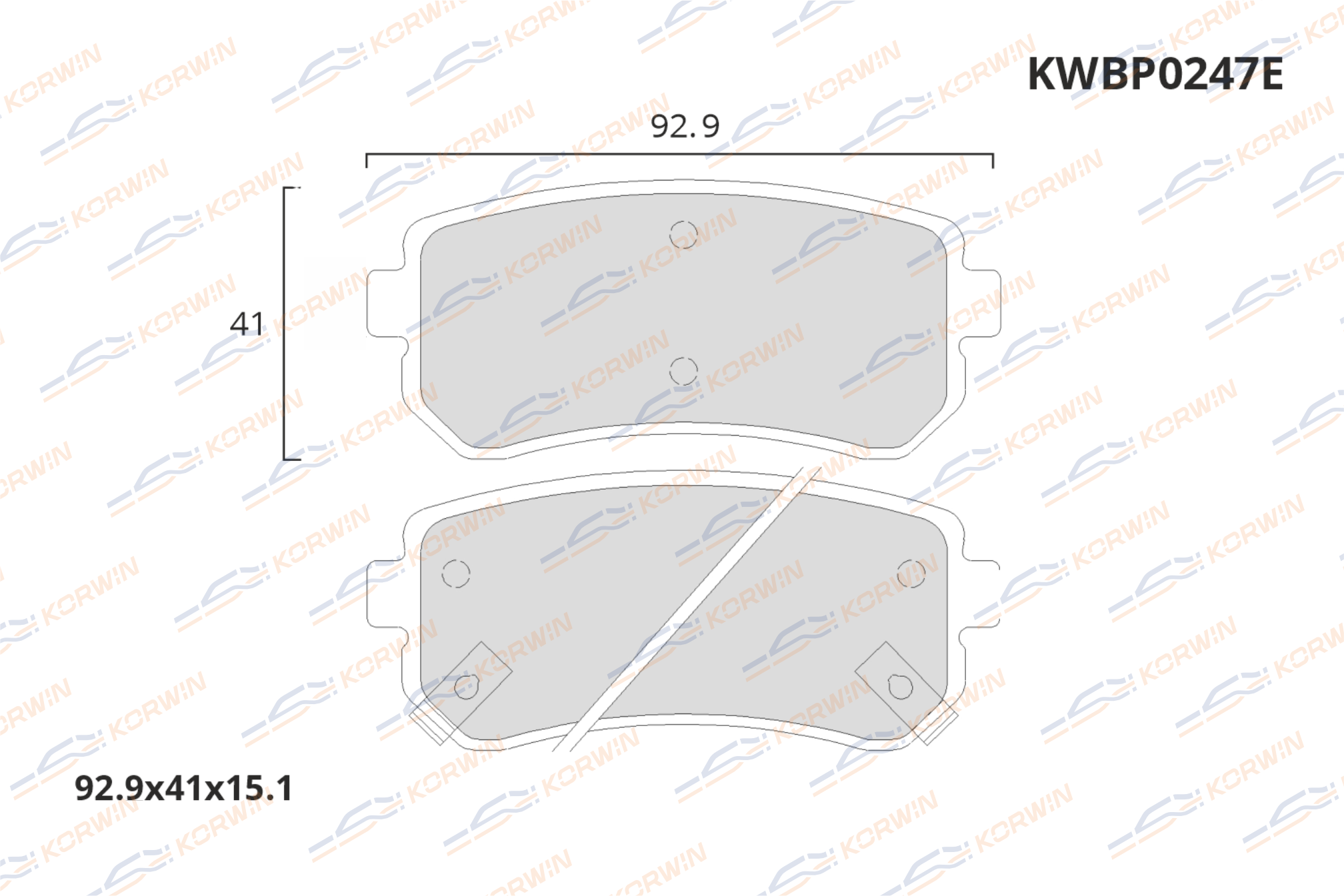 Колодки тормозные дисковые KORWIN ECOLine KWBP0247E
