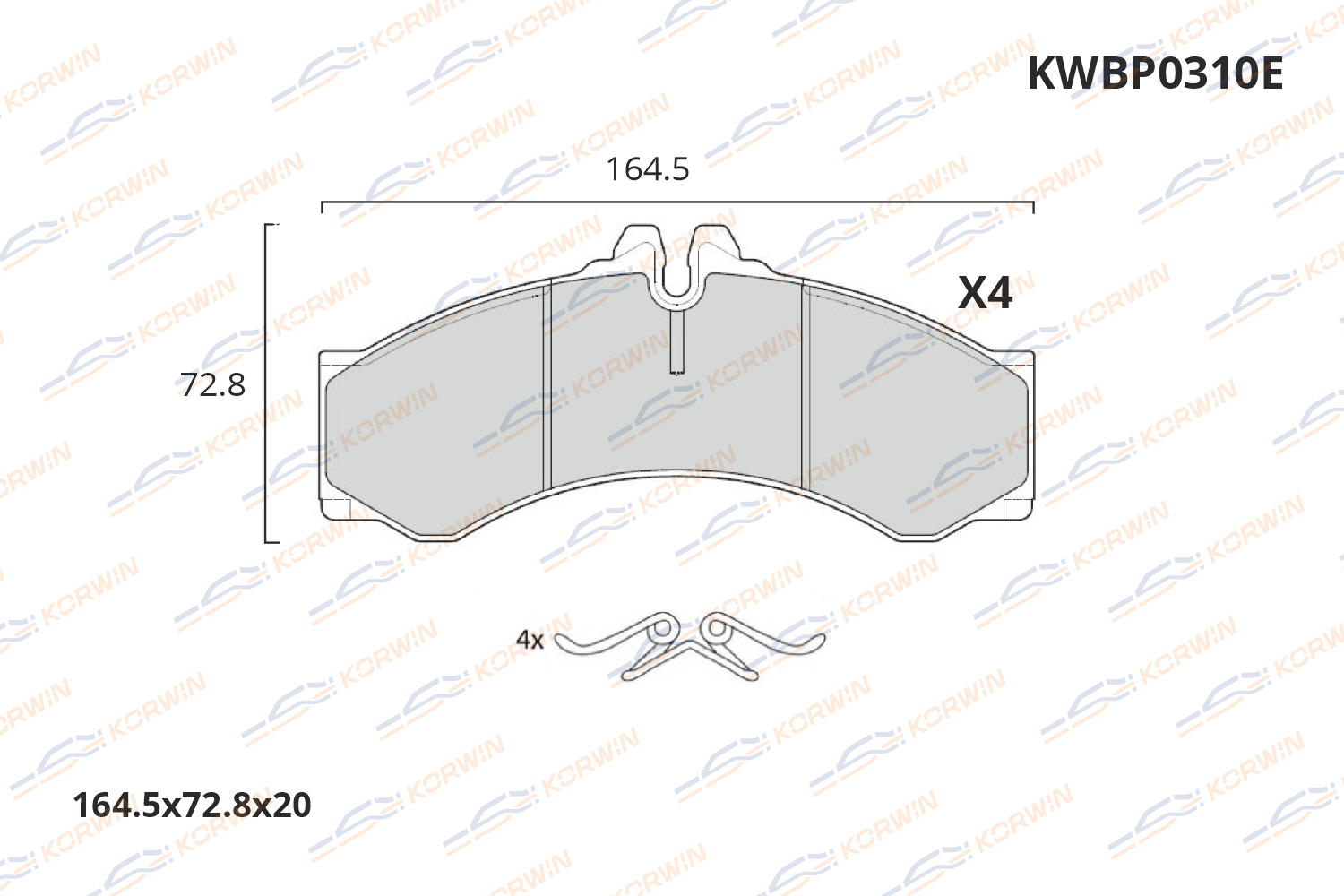 Колодки тормозные дисковые KORWIN ECOLine KWBP0310E