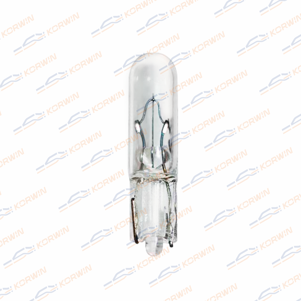 Лампа накаливания (W1,2W (T5) 12V 1,2W W2x4,6d) (уп. 10 шт.) KORWIN KWYN0036
