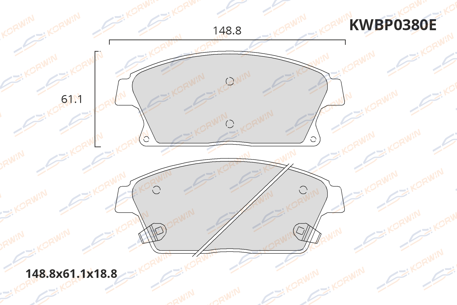 Колодки тормозные дисковые KORWIN ECOLine KWBP0380E