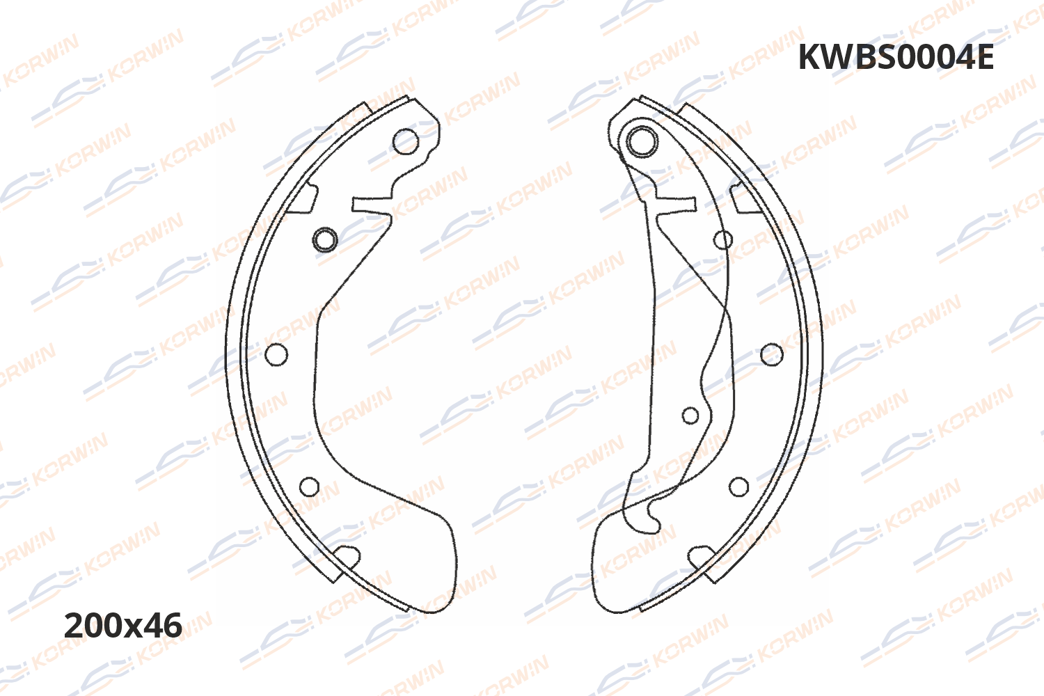 Колодки тормозные барабанные KORWIN ECOLine KWBS0004E