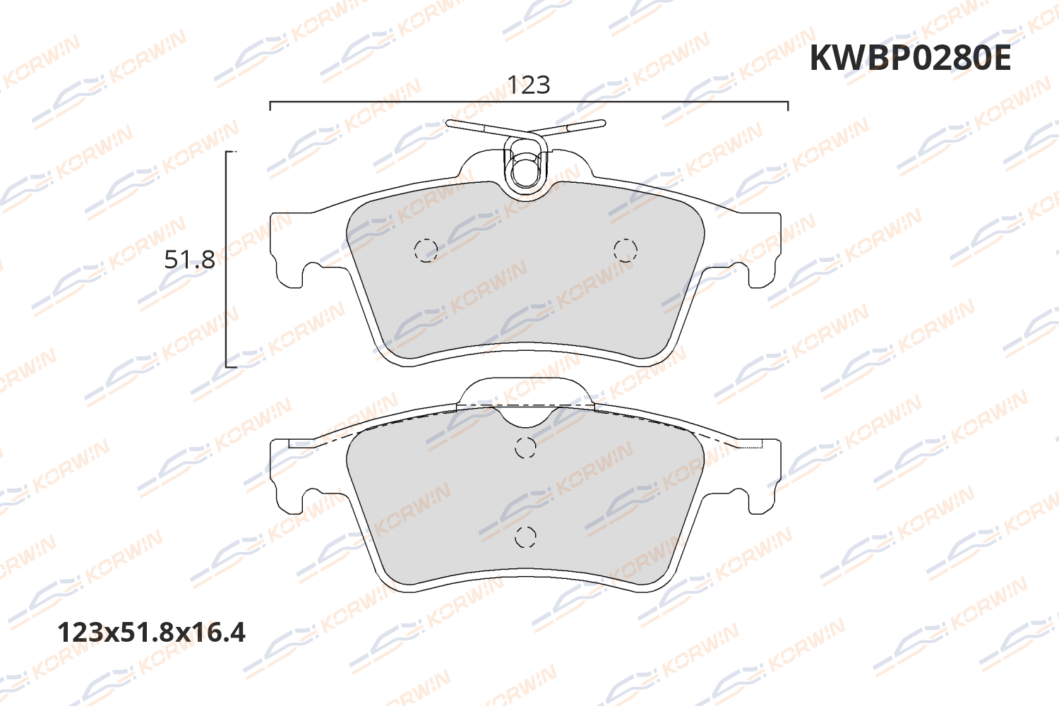 Колодки тормозные дисковые KORWIN ECOLine KWBP0280E