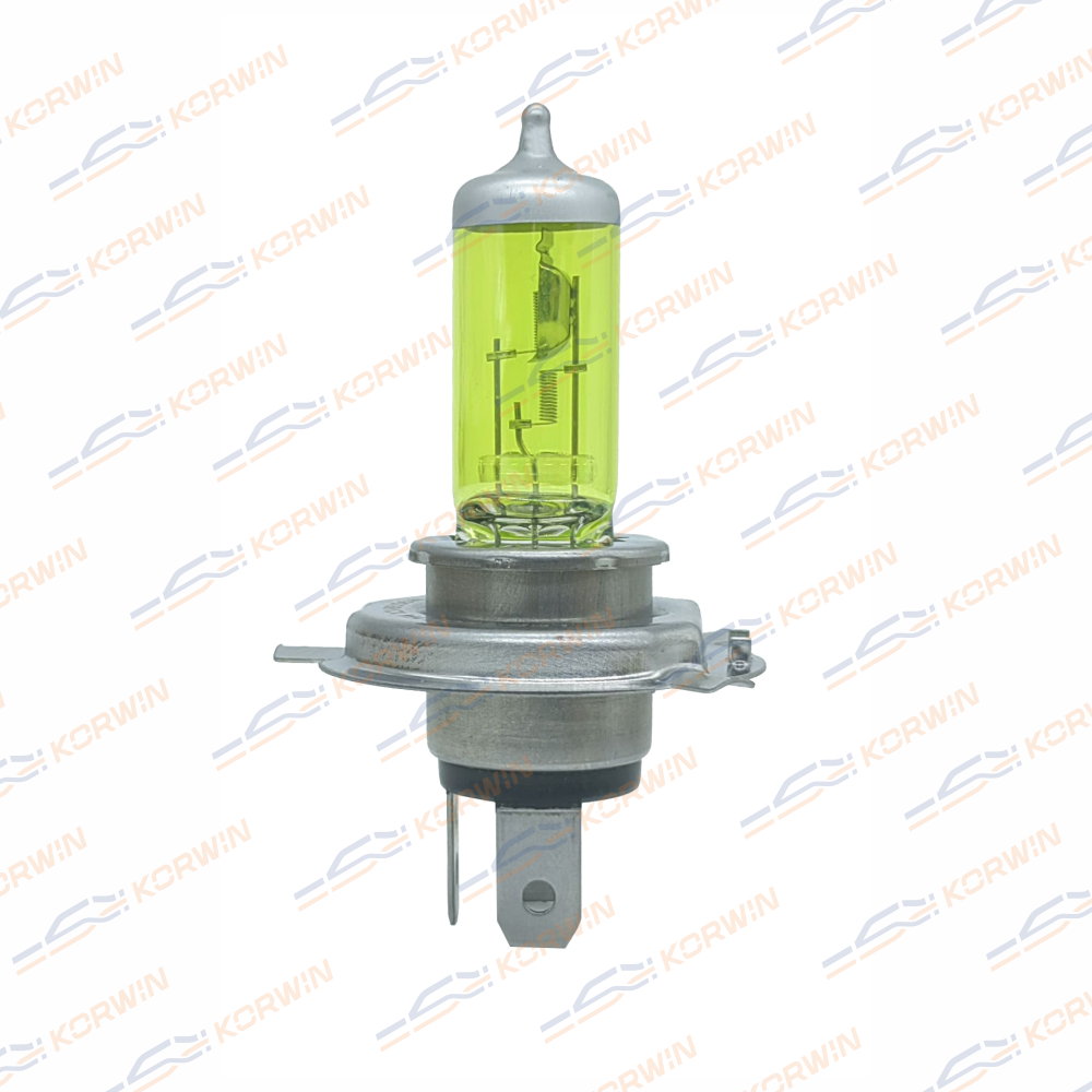 Лампа накаливания галогенная (H4 12V 60/55W P43t-38 YELLOW) KORWIN KWYN0013