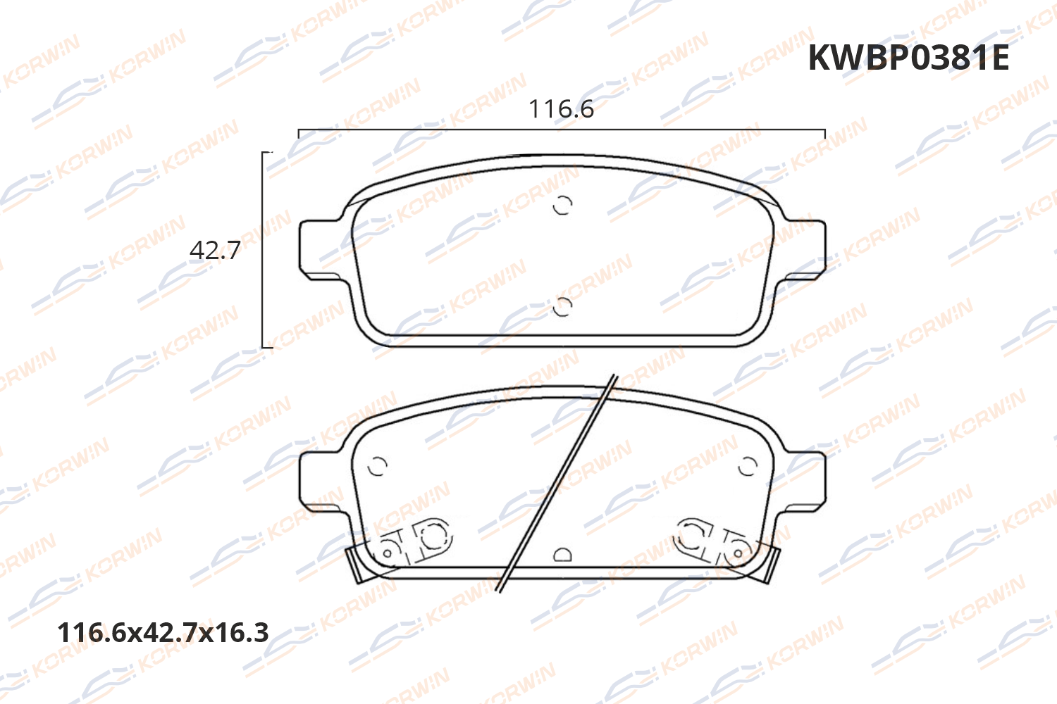 Колодки тормозные дисковые KORWIN ECOLine KWBP0381E