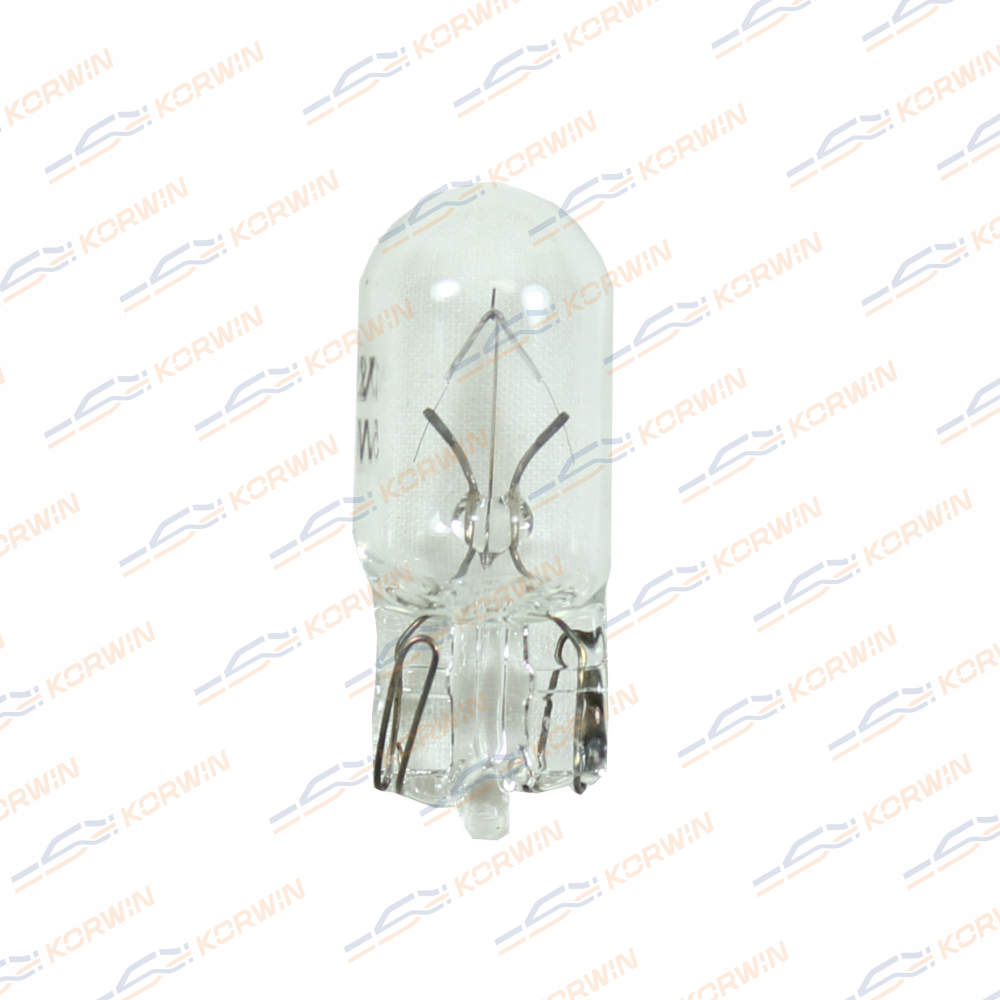Лампа накаливания (W5W (T10) 12V 5W W2,1x9,5d) (уп. 10 шт.) KORWIN KWYN0033