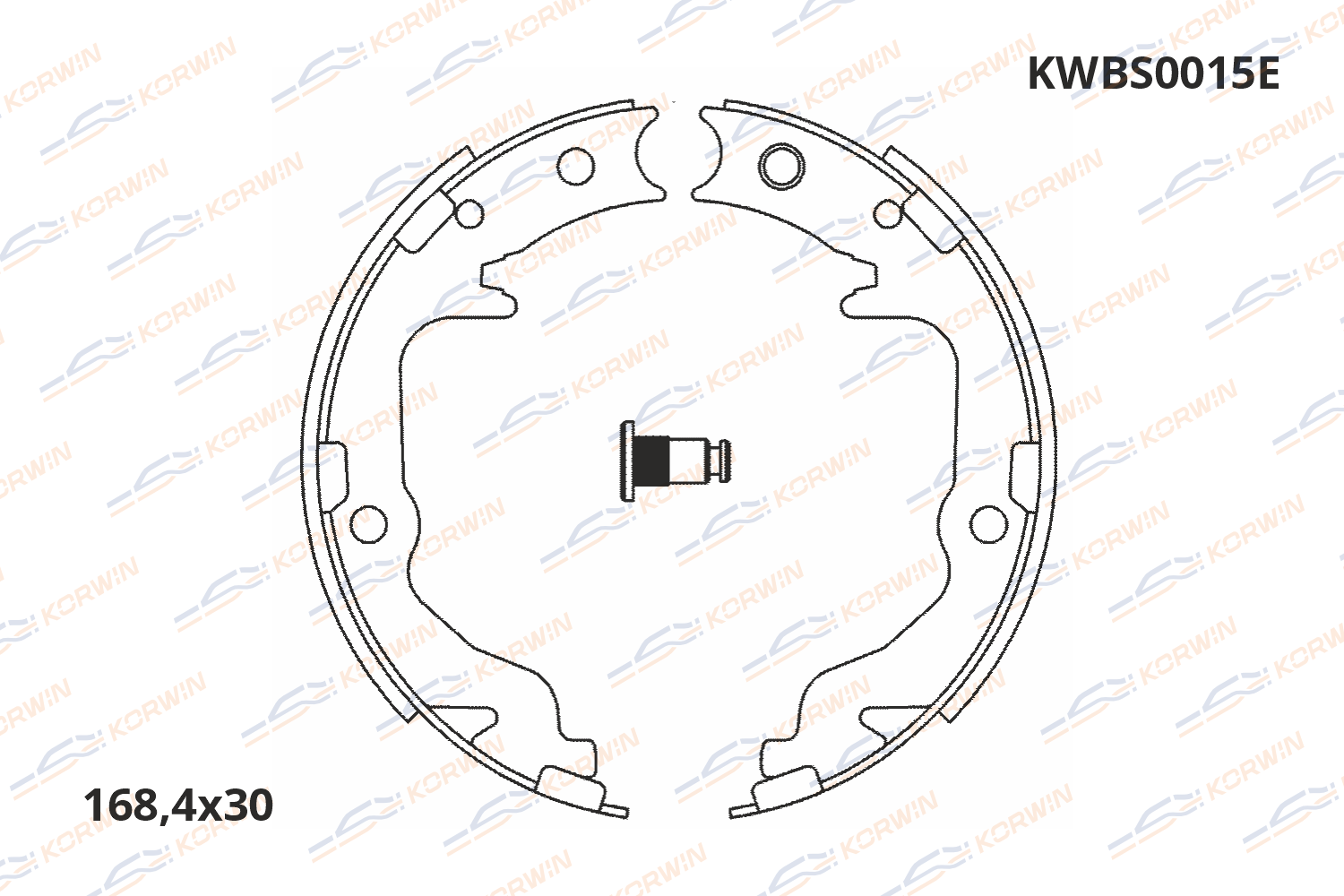 Колодки тормозные стояночные KORWIN ECOLine KWBS0015E