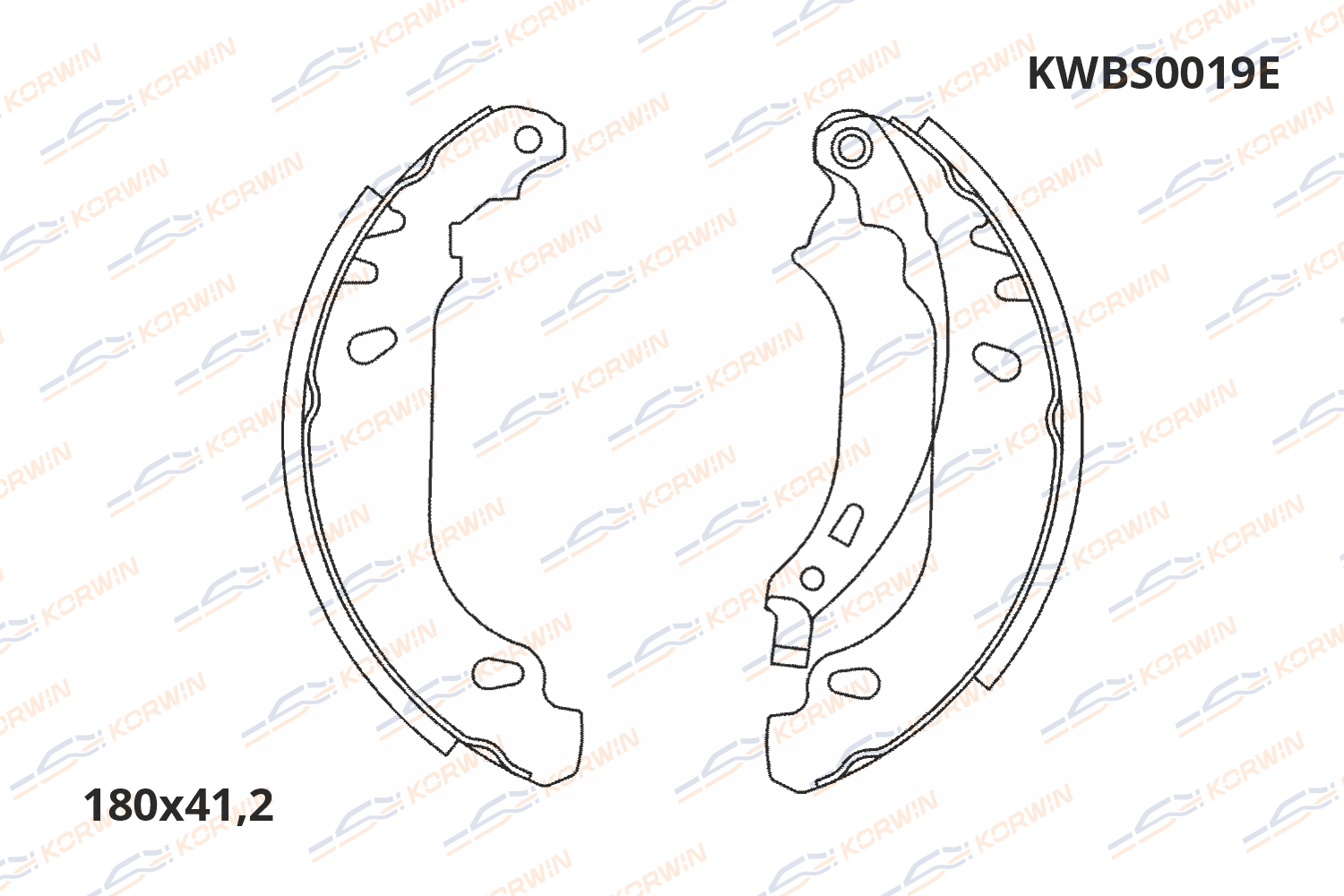 Колодки тормозные барабанные KORWIN ECOLine KWBS0019E