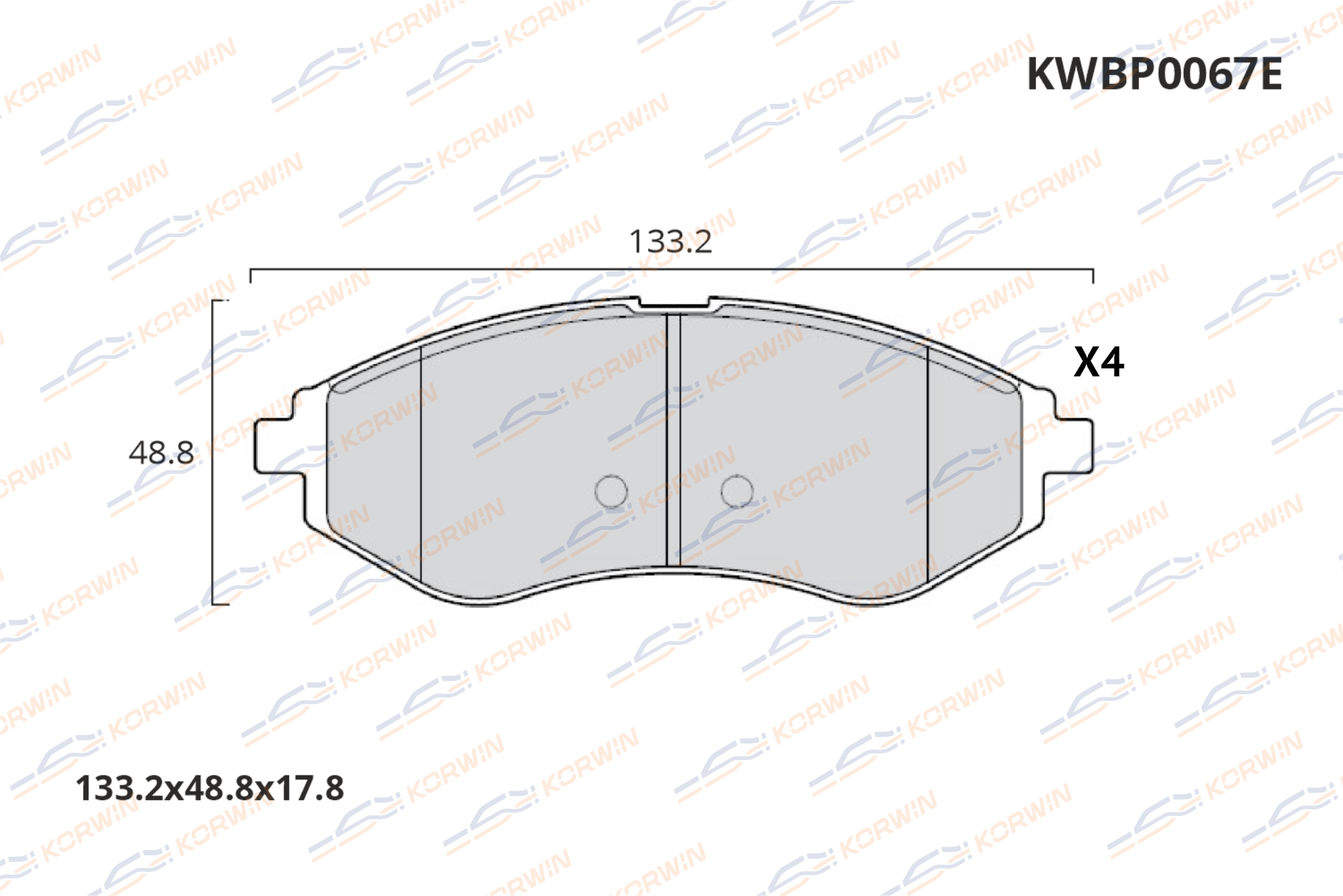 Колодки тормозные дисковые KORWIN ECOLine KWBP0067E