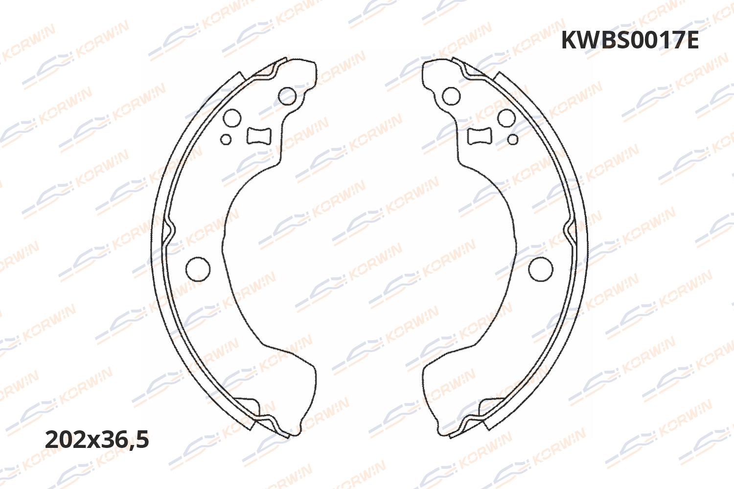 Колодки тормозные барабанные KORWIN ECOLine KWBS0017E