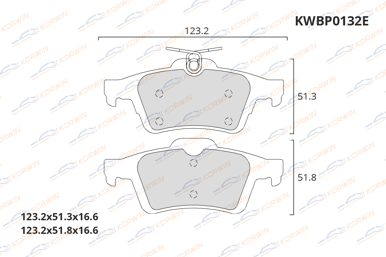 Колодки тормозные дисковые KORWIN ECOLine KWBP0132E