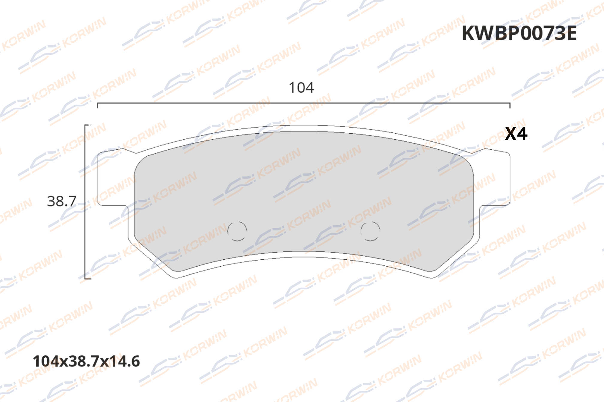 Колодки тормозные дисковые KORWIN ECOLine KWBP0073E