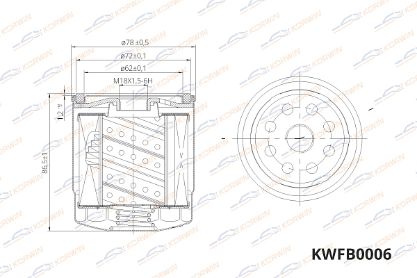 фильтр масляный korwin kwfb0006 оптом от производителя по низким ценам