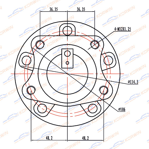 ступица колеса korwin kwah0024 оптом от производителя по низким ценам
