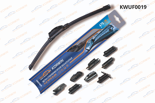 щетка стеклоочистителя korwin бескаркасная в комплекте с адаптерами kwuf0019 оптом от производителя по низким ценам