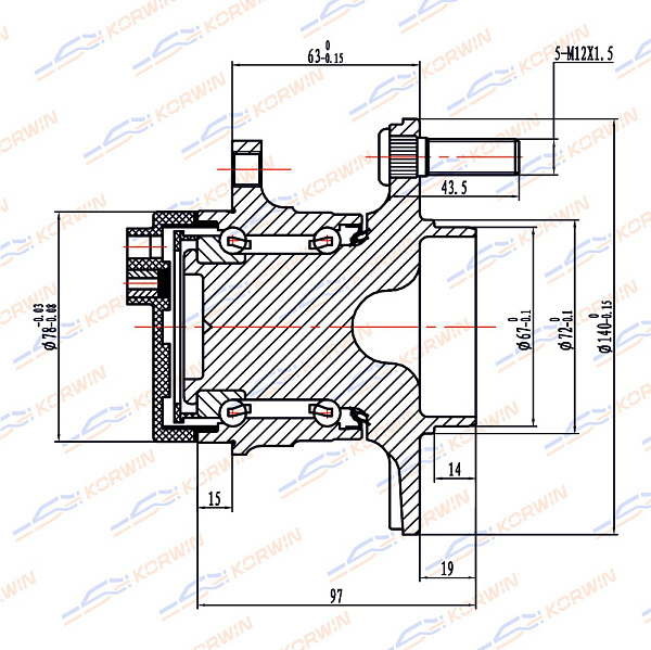 ступица колеса korwin kwah0024 оптом от производителя по низким ценам