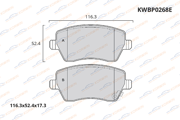 колодки тормозные дисковые korwin ecoline kwbp0268e оптом от производителя по низким ценам
