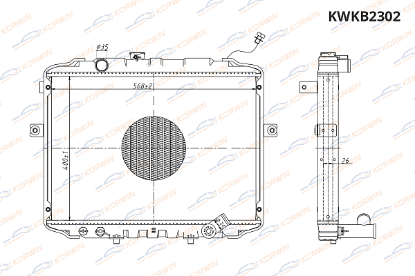 радиатор охлаждения двигателя korwin kwkb2302 оптом от производителя по низким ценам