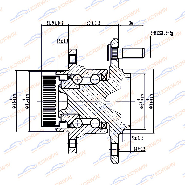ступица колеса korwin kwah0009 оптом от производителя по низким ценам