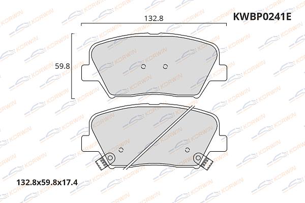 колодки тормозные дисковые korwin ecoline kwbp0241e оптом от производителя по низким ценам