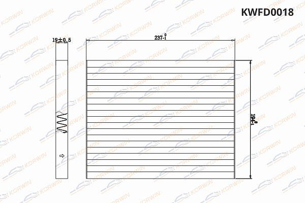 фильтр салонный korwin kwfd0018 оптом от производителя по низким ценам