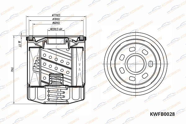 фильтр масляный korwin kwfb0028 оптом от производителя по низким ценам