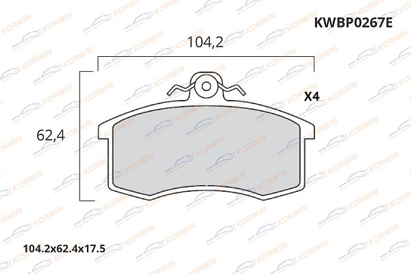 колодки тормозные дисковые korwin ecoline kwbp0267e оптом от производителя по низким ценам