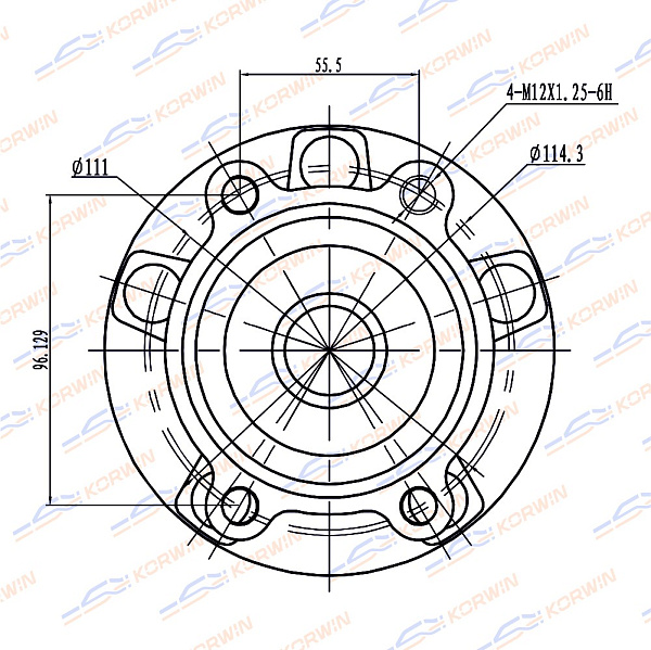 ступица колеса korwin kwah0006 оптом от производителя по низким ценам