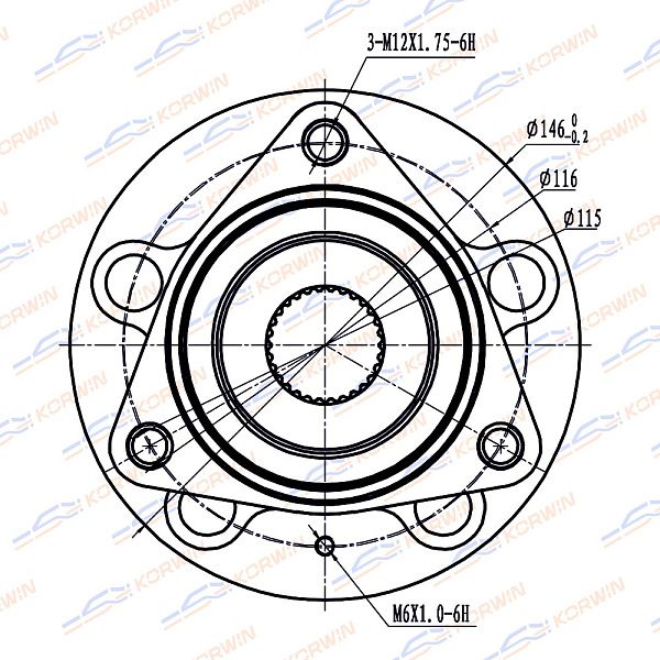 ступица колеса korwin kwah0022 оптом от производителя по низким ценам