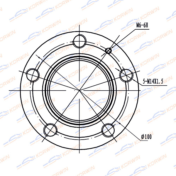 ступица колеса korwin kwah0007 оптом от производителя по низким ценам