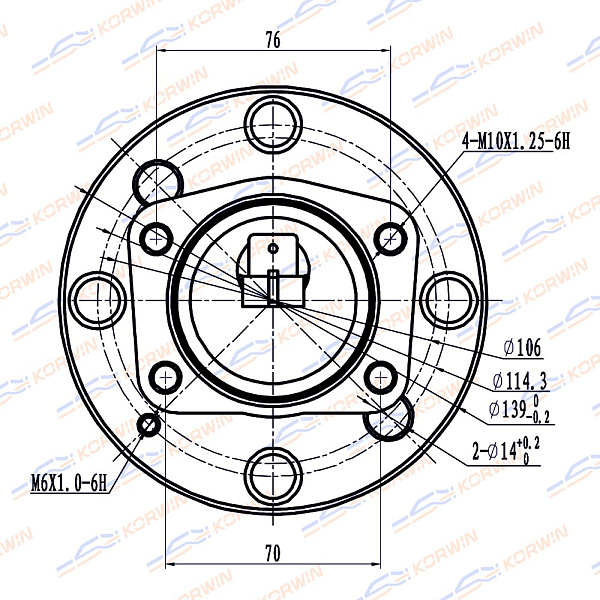 ступица колеса korwin kwah0015 оптом от производителя по низким ценам