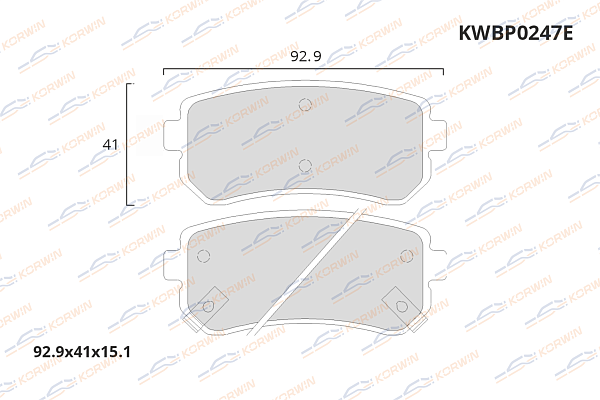 колодки тормозные дисковые korwin ecoline kwbp0247e оптом от производителя по низким ценам