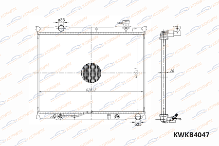 радиатор охлаждения двигателя korwin kwkb4047 оптом от производителя по низким ценам