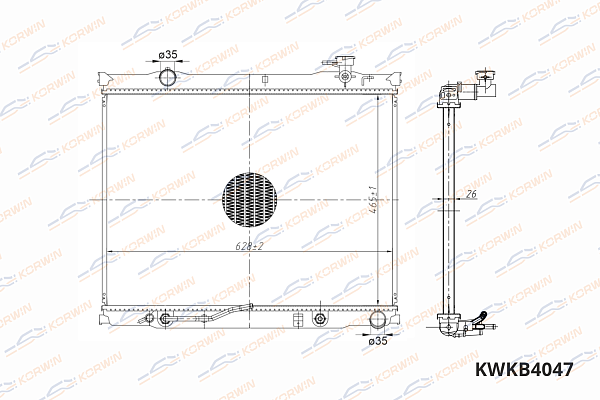 радиатор охлаждения двигателя korwin kwkb4047 оптом от производителя по низким ценам