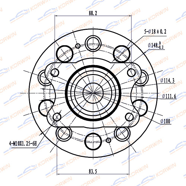 ступица колеса korwin kwah0010 оптом от производителя по низким ценам