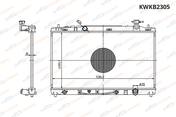 радиатор охлаждения двигателя korwin kwkb2305 оптом от производителя по низким ценам