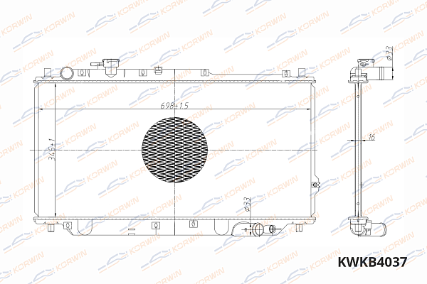 радиатор охлаждения двигателя korwin kwkb4037 оптом от производителя по низким ценам