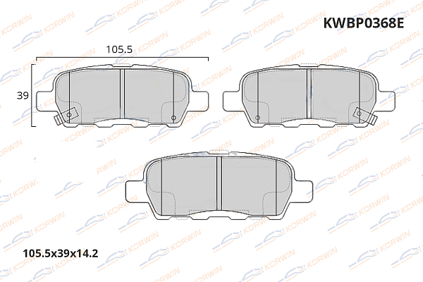 колодки тормозные дисковые korwin ecoline kwbp0368e оптом от производителя по низким ценам