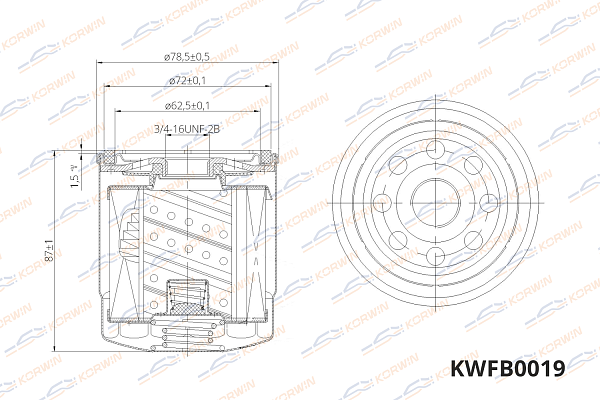 фильтр масляный korwin kwfb0019 оптом от производителя по низким ценам