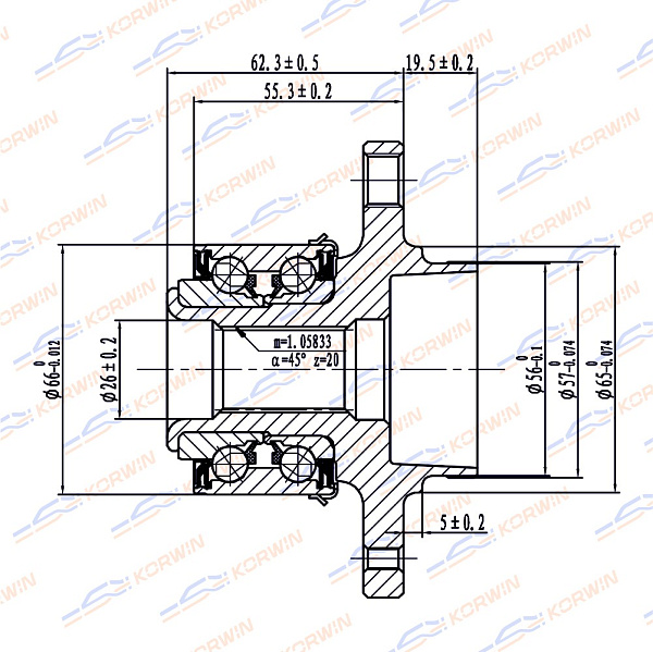 ступица колеса korwin kwah0020 оптом от производителя по низким ценам