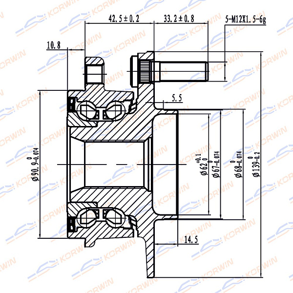 ступица колеса korwin kwah0006 оптом от производителя по низким ценам