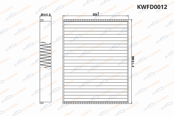 фильтр салонный korwin kwfd0012 оптом от производителя по низким ценам