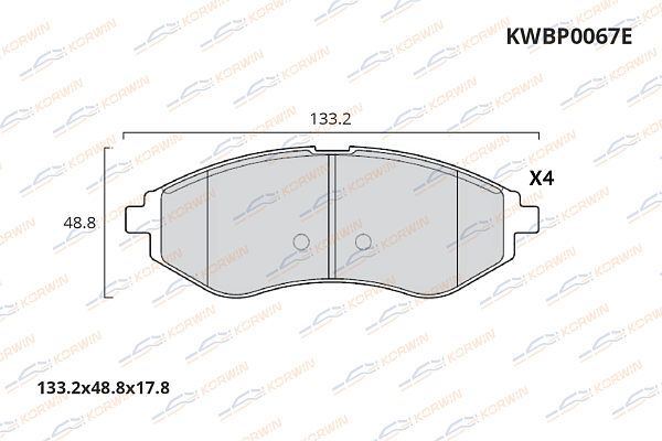 колодки тормозные дисковые korwin ecoline kwbp0067e оптом от производителя по низким ценам